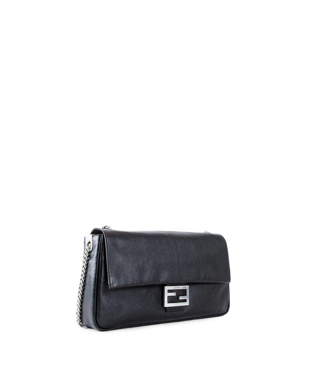 FENDI Черная кожаная сумка через плечо, фото 2