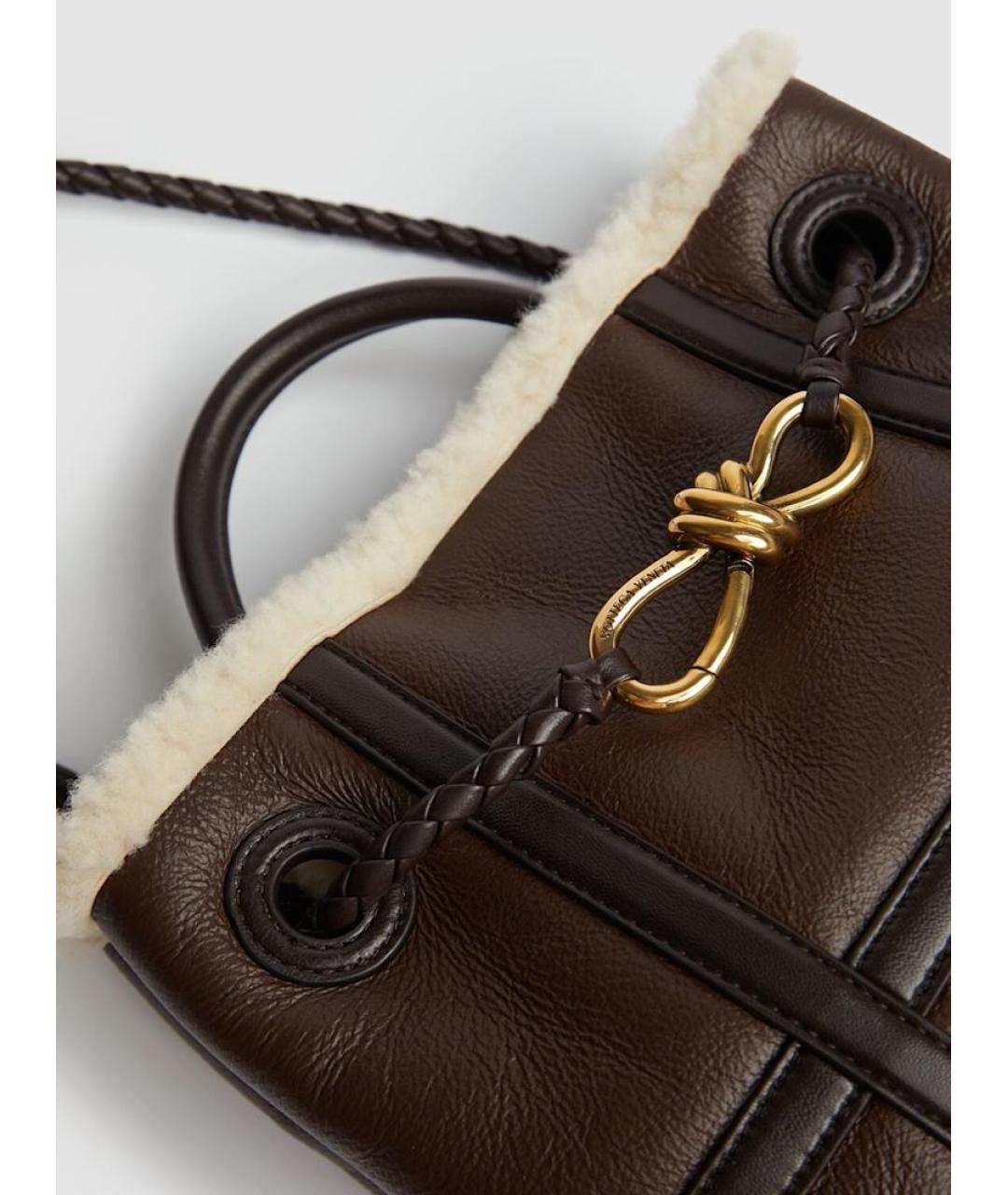 BOTTEGA VENETA Коричневая кожаная сумка тоут, фото 6