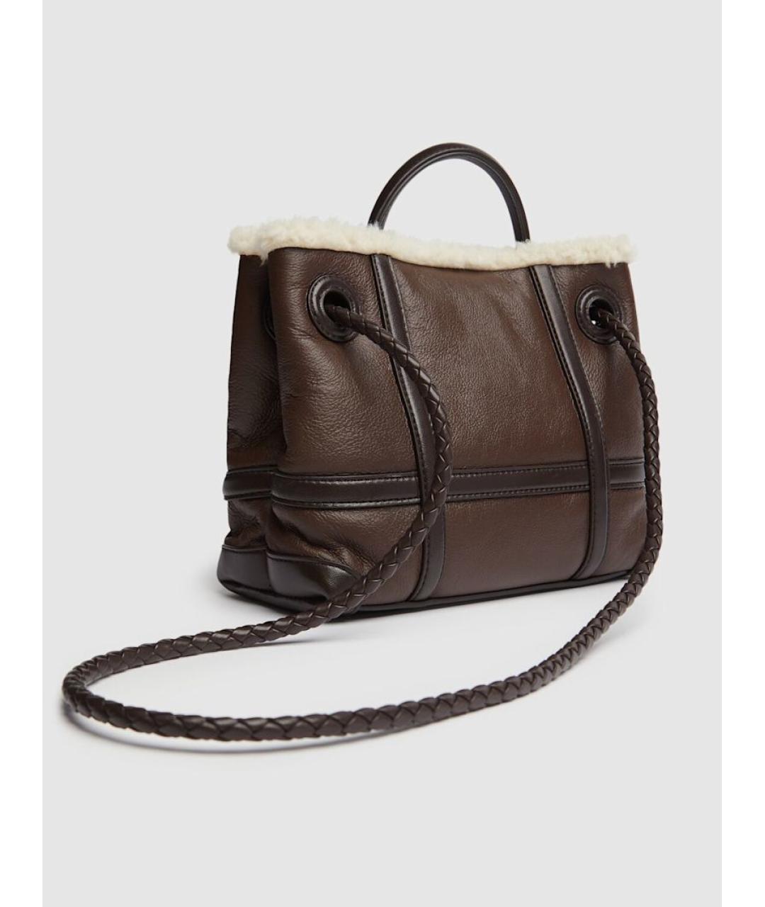 BOTTEGA VENETA Коричневая кожаная сумка тоут, фото 5