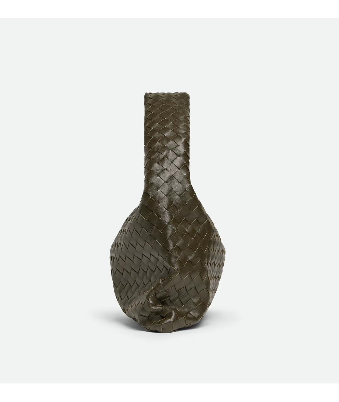 BOTTEGA VENETA Хаки кожаная сумка через плечо, фото 4