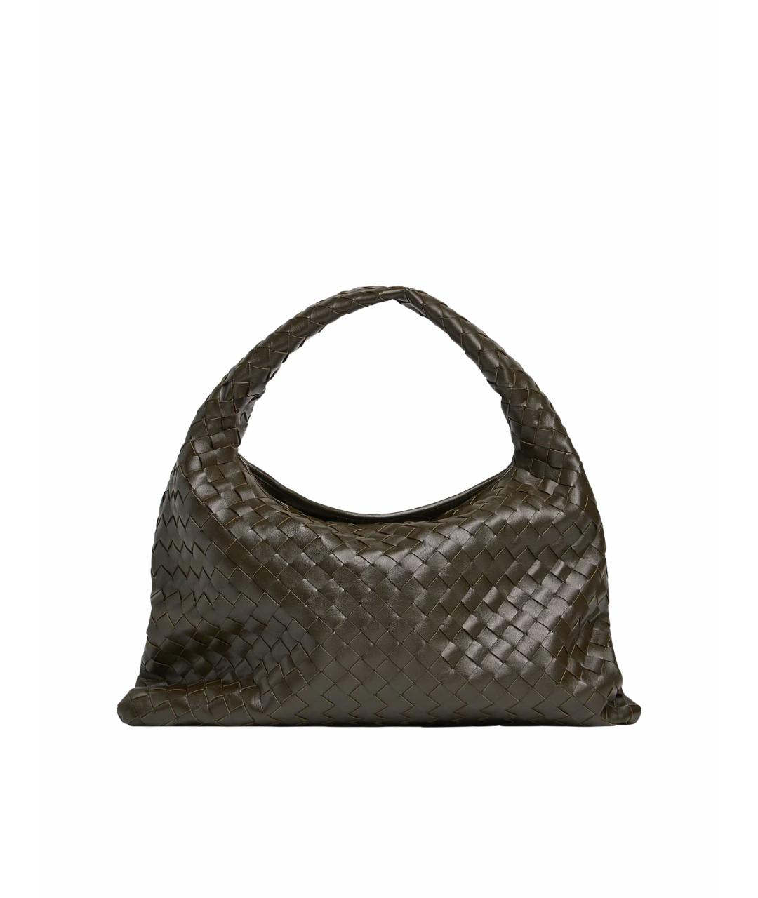 BOTTEGA VENETA Хаки кожаная сумка через плечо, фото 1
