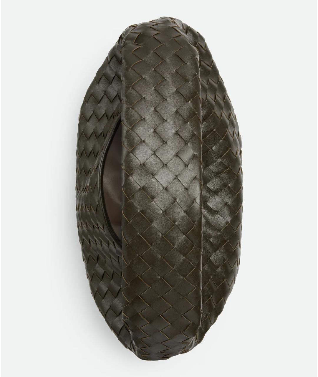 BOTTEGA VENETA Хаки кожаная сумка через плечо, фото 3