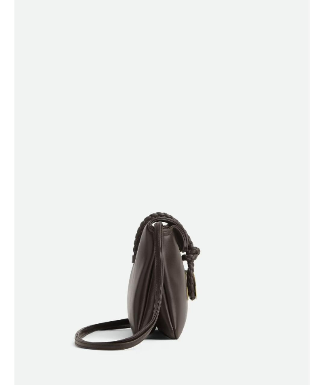 BOTTEGA VENETA Коричневая кожаная сумка через плечо, фото 3