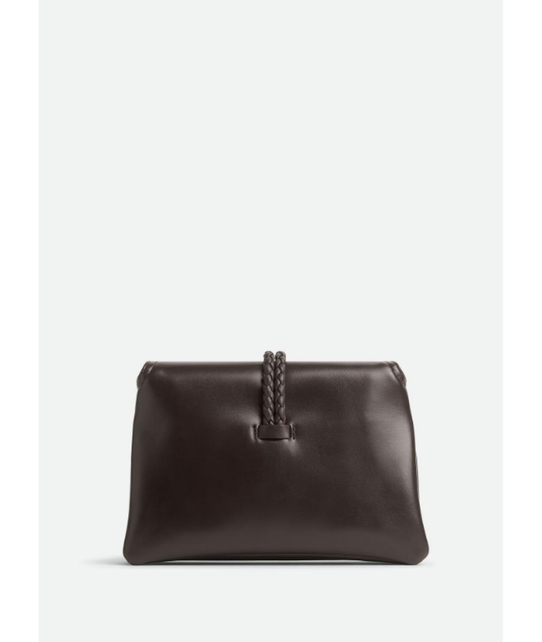 BOTTEGA VENETA Коричневая кожаная сумка через плечо, фото 4