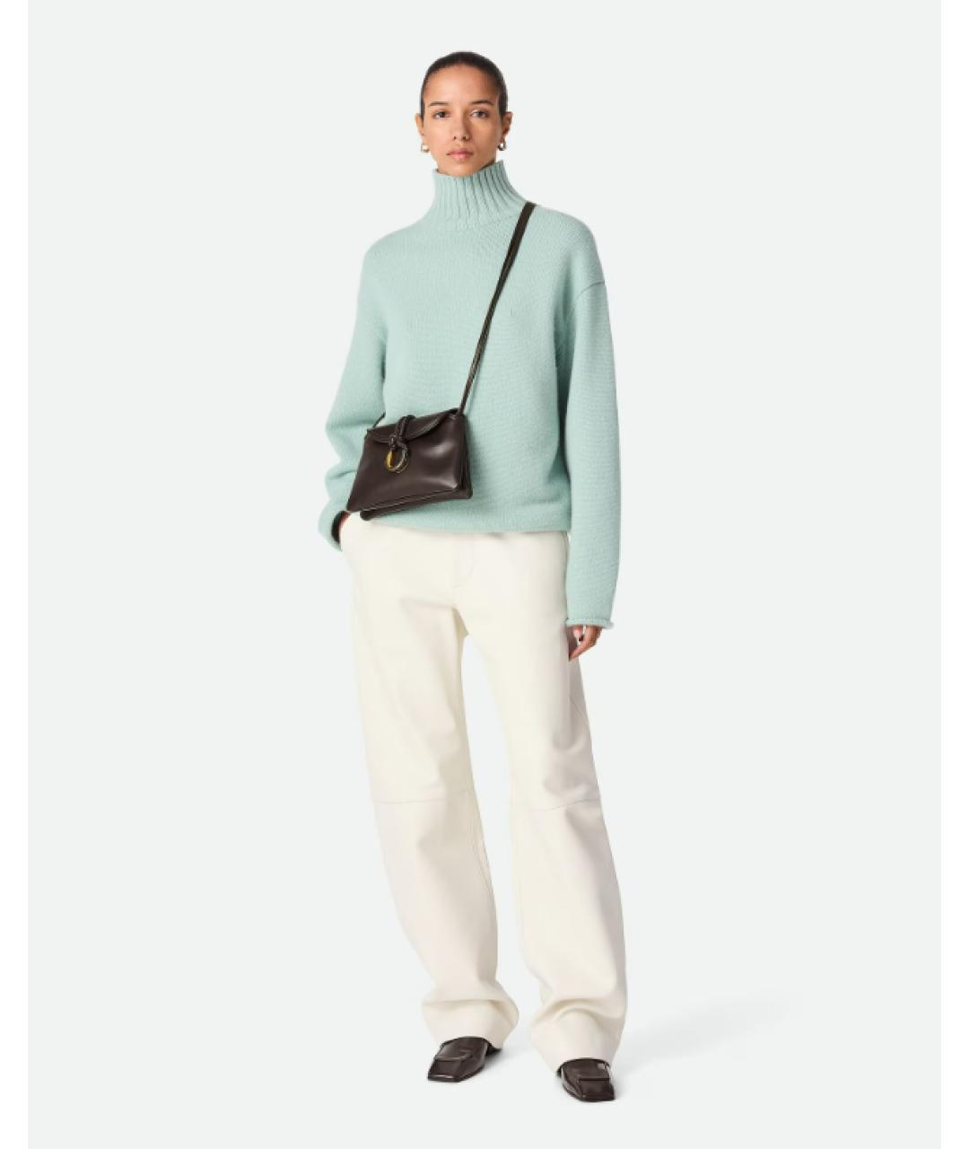 BOTTEGA VENETA Коричневая кожаная сумка через плечо, фото 2