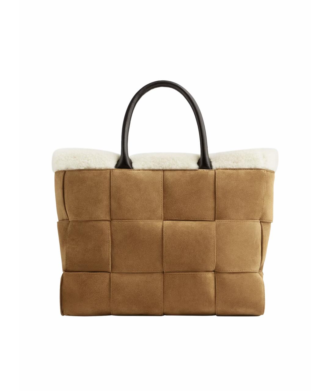 BOTTEGA VENETA Бежевая кожаная сумка тоут, фото 1