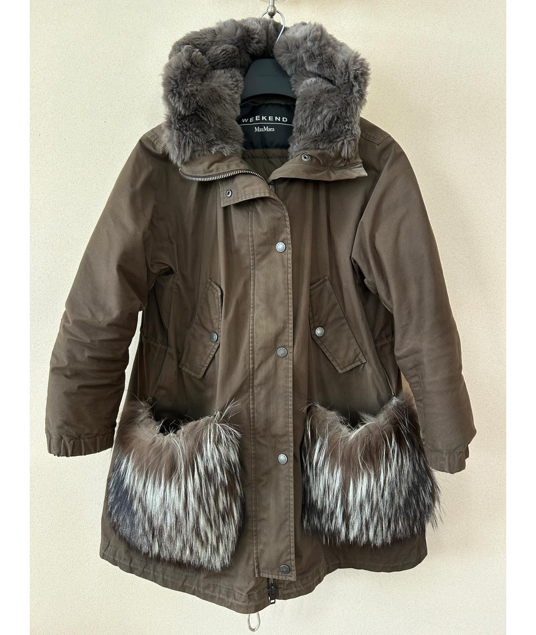 WEEKEND MAX MARA Хаки хлопковая парка, фото 8