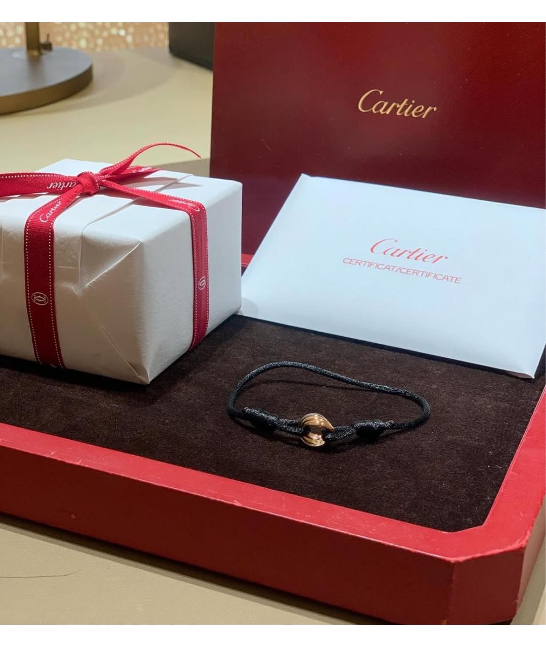 CARTIER Черный браслет из желтого золота, фото 3