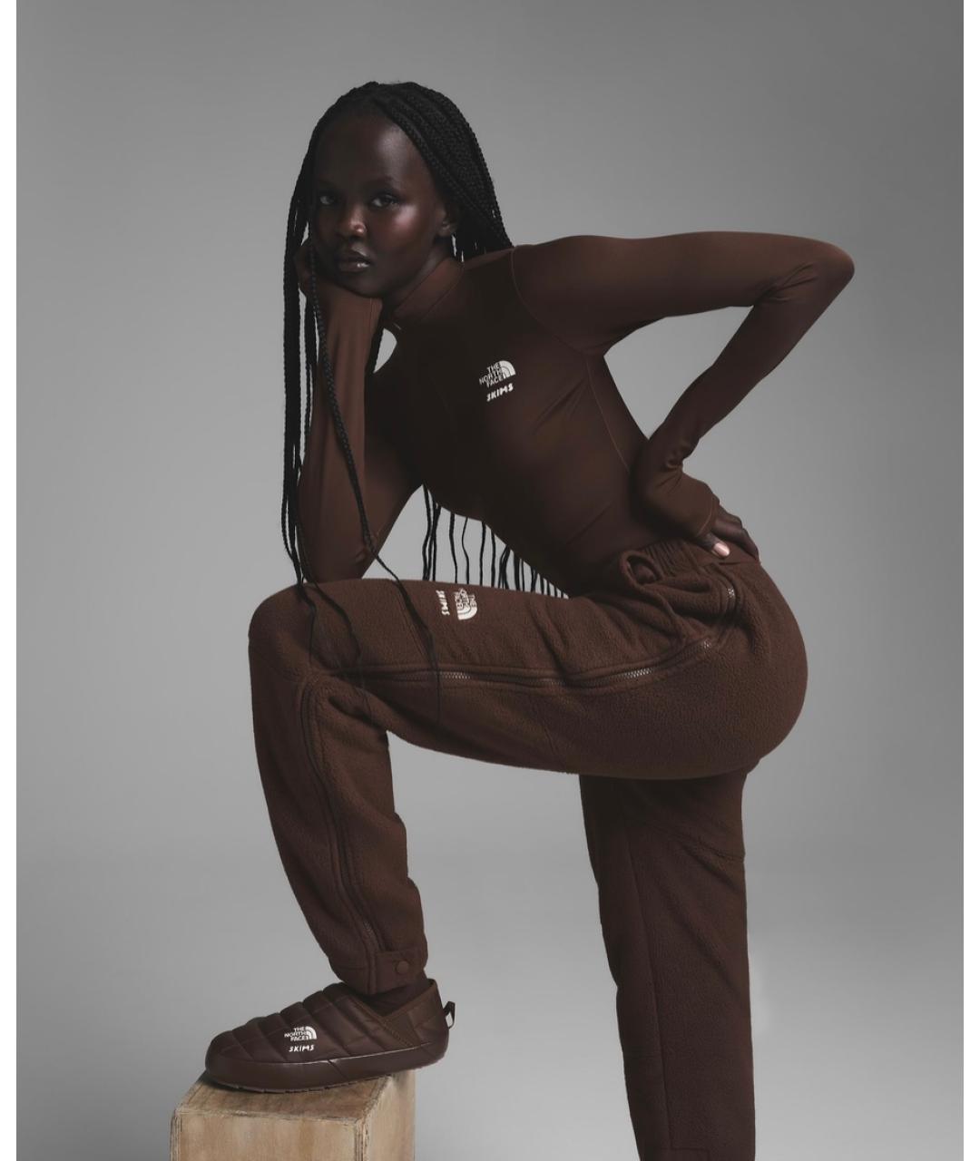 SKIMS Коричневые прямые брюки, фото 4