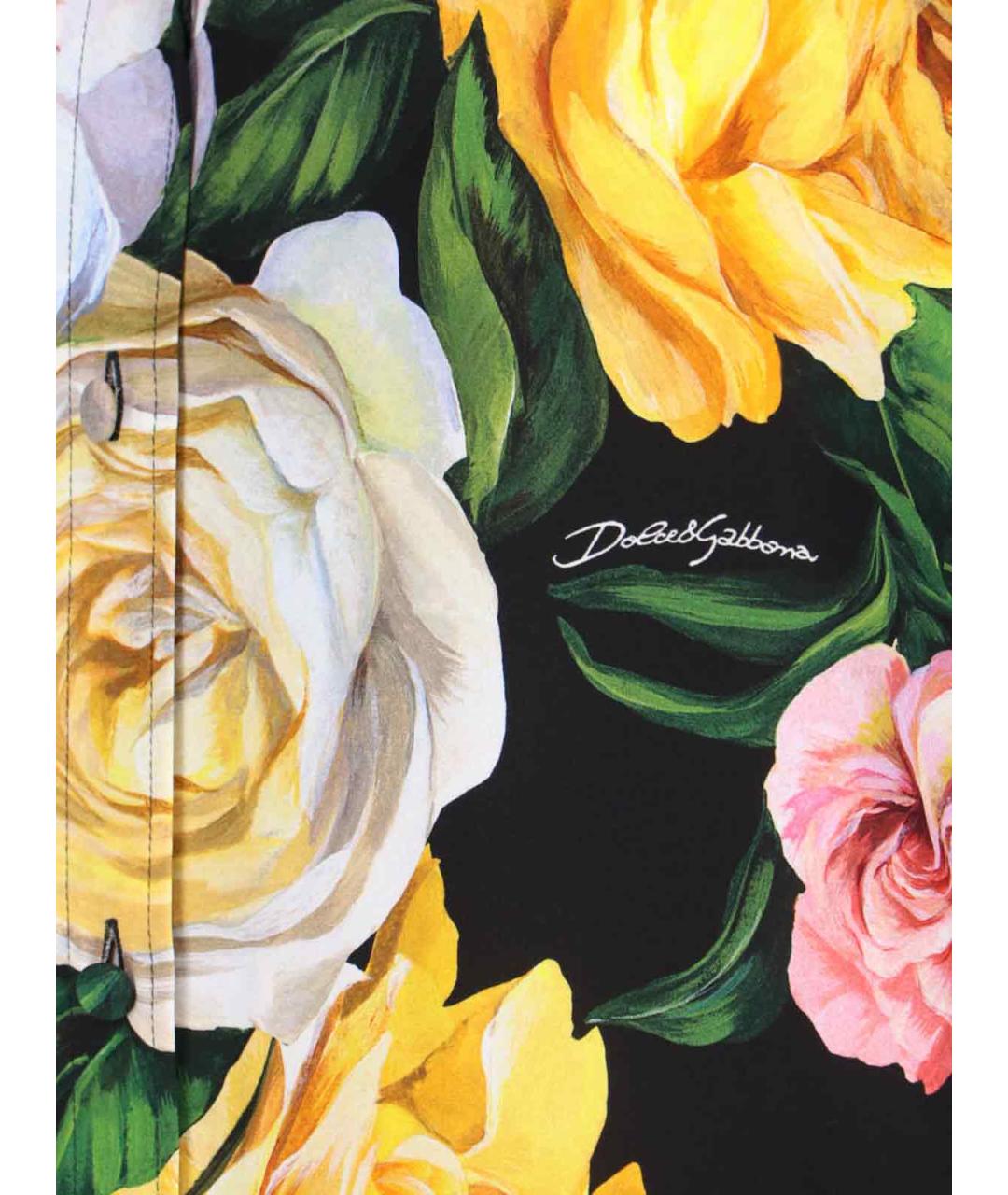 DOLCE&GABBANA Мульти шелковая рубашка, фото 4