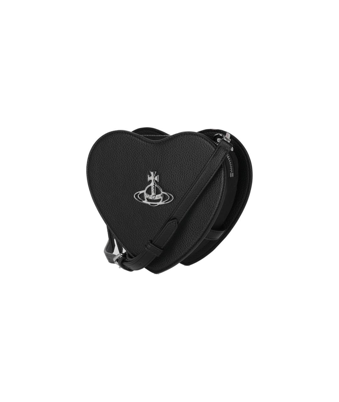 VIVIENNE WESTWOOD Черная сумка с короткими ручками из искусственной кожи, фото 2