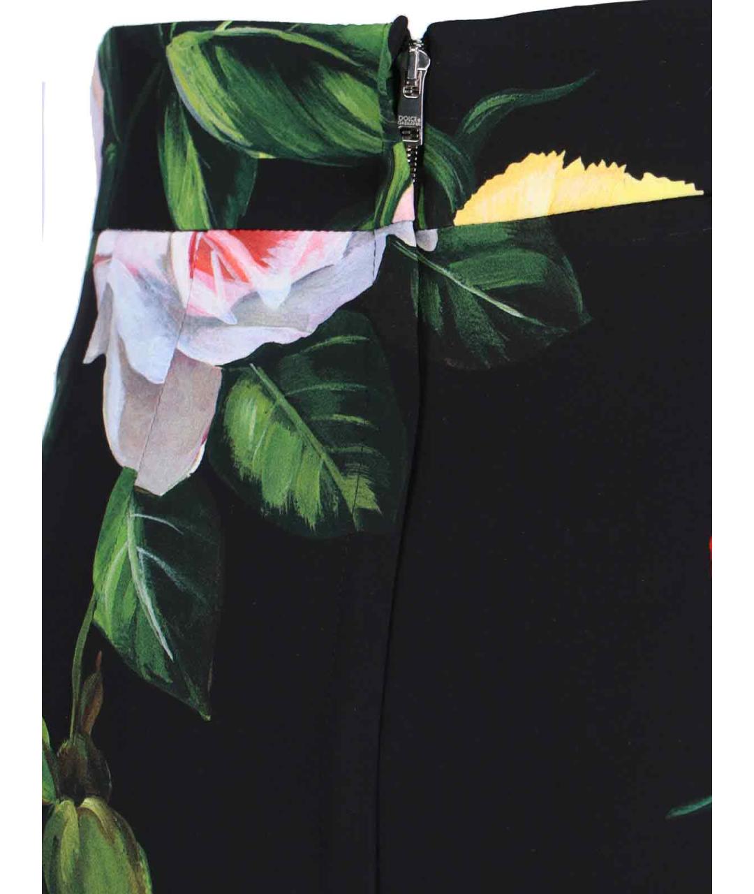 DOLCE&GABBANA Мульти шелковая юбка миди, фото 5