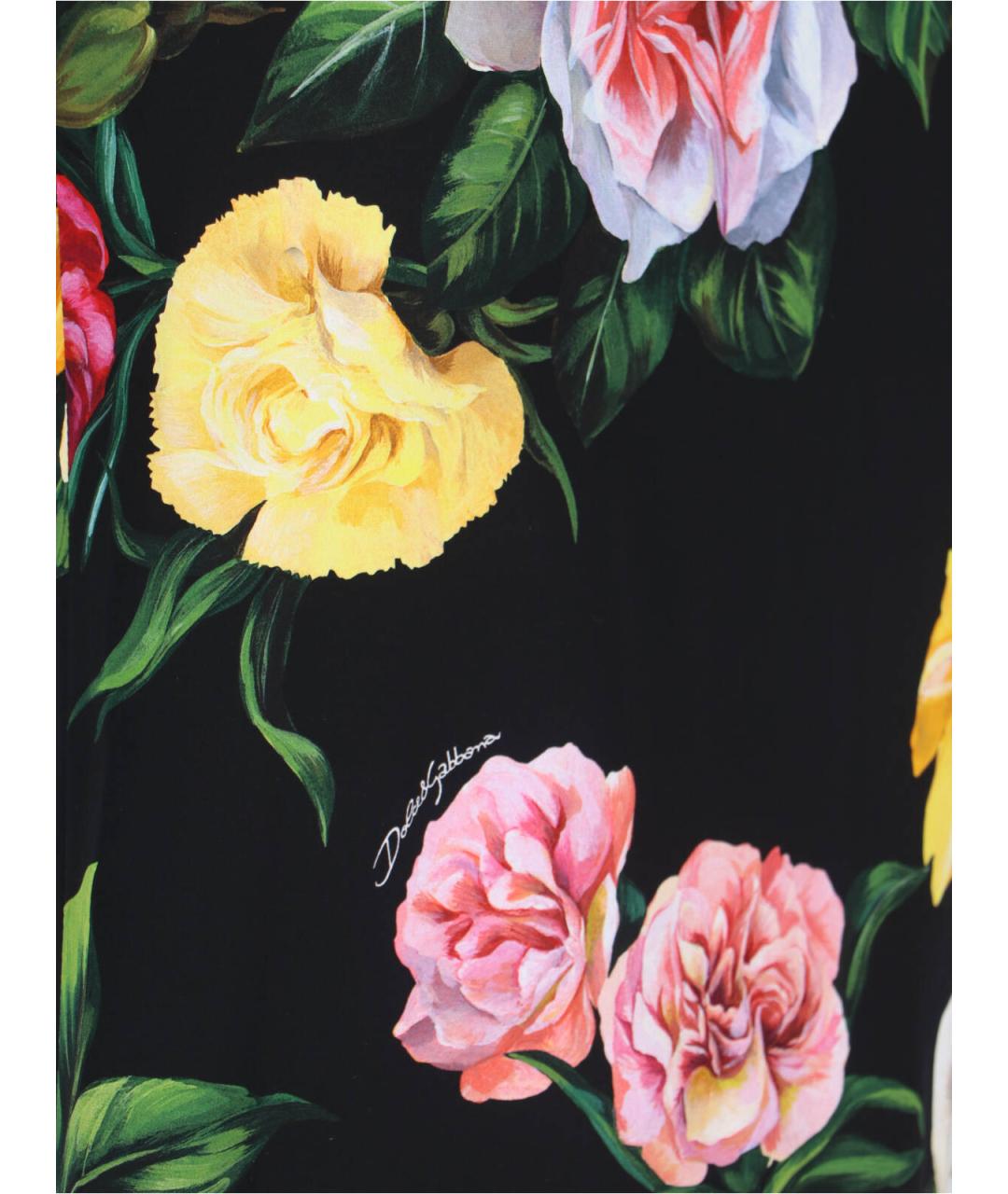 DOLCE&GABBANA Мульти шелковая юбка миди, фото 4