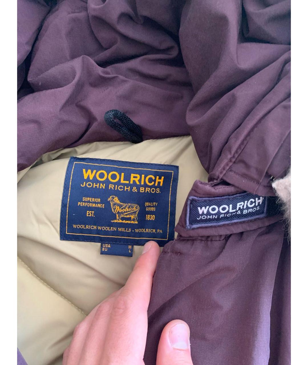 WOOLRICH Бордовая синтетическая парка, фото 2