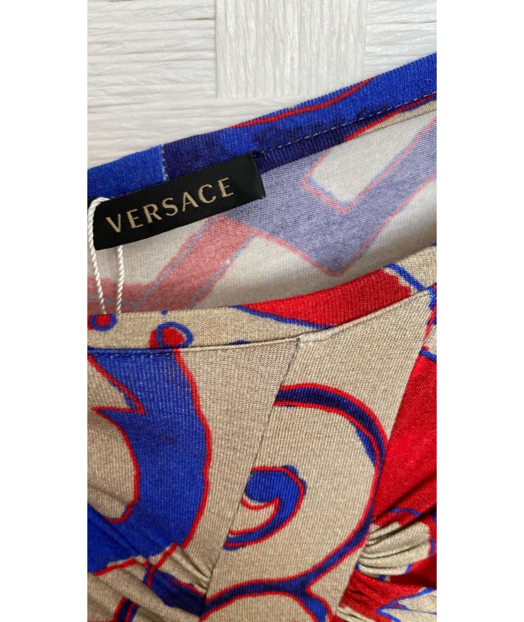 VERSACE Мульти вискозное повседневное платье, фото 3