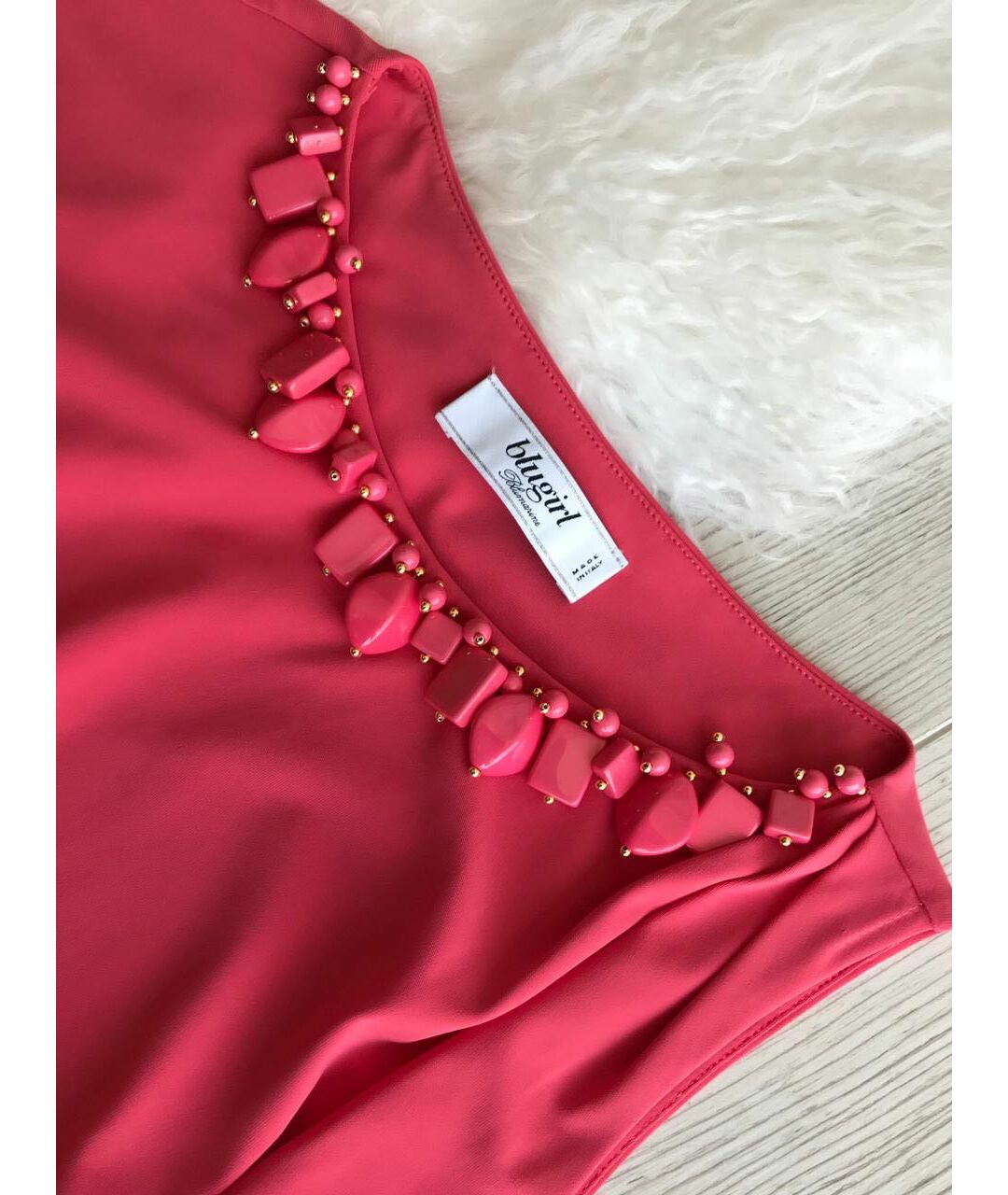 BLUMARINE Розовое полиамидовое повседневное платье, фото 8