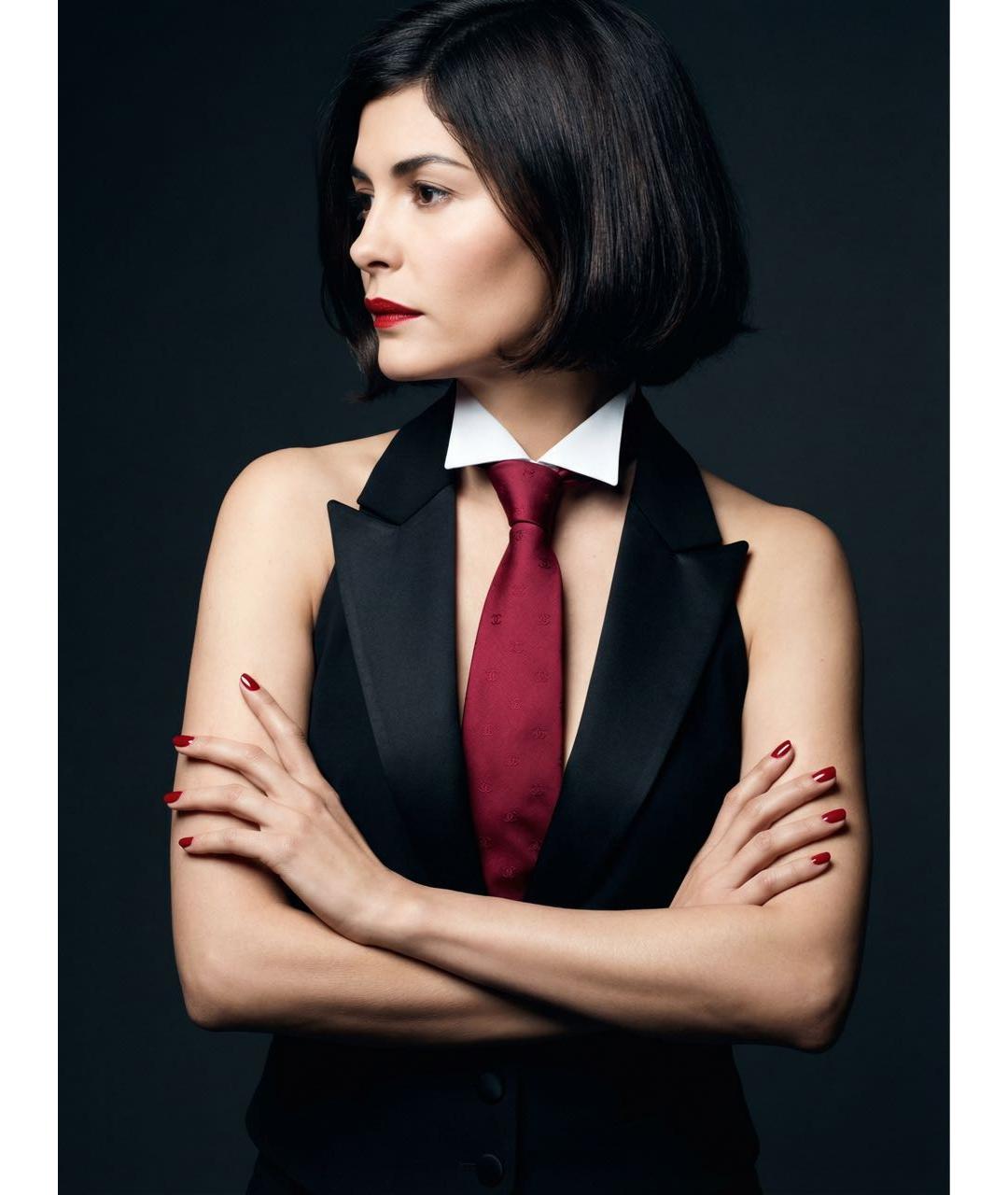 CHANEL Красный шелковый галстук, фото 6