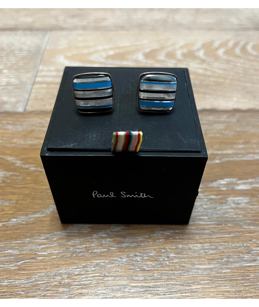 PAUL SMITH Бирюзовые металлические запонки, фото 4