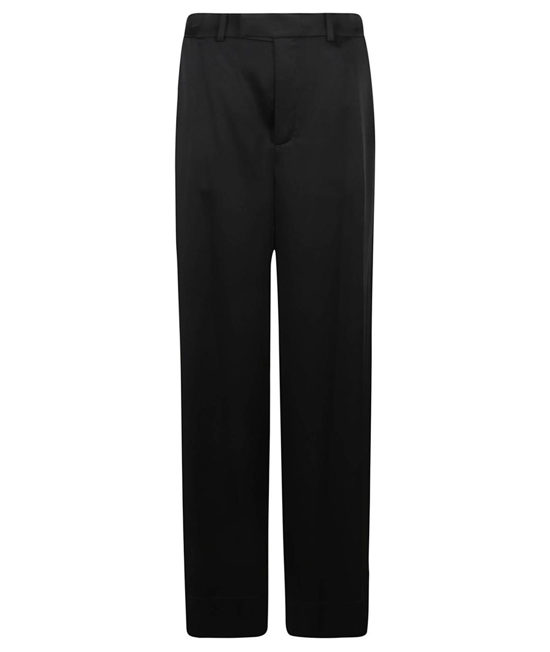 SAINT LAURENT Черные ацетатные прямые брюки, фото 1
