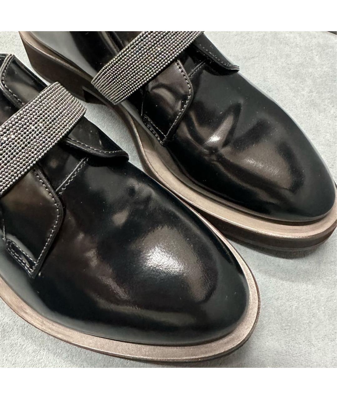 BRUNELLO CUCINELLI Черные ботинки из лакированной кожи, фото 6