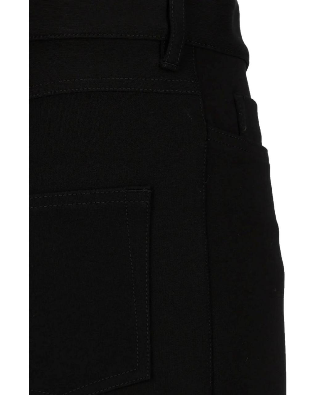 BALENCIAGA Черные вискозные прямые брюки, фото 3