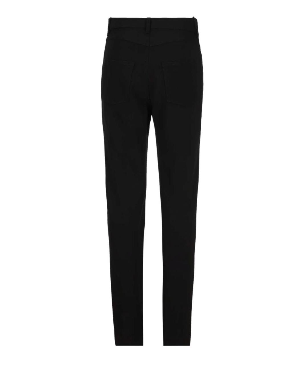 BALENCIAGA Черные вискозные прямые брюки, фото 2