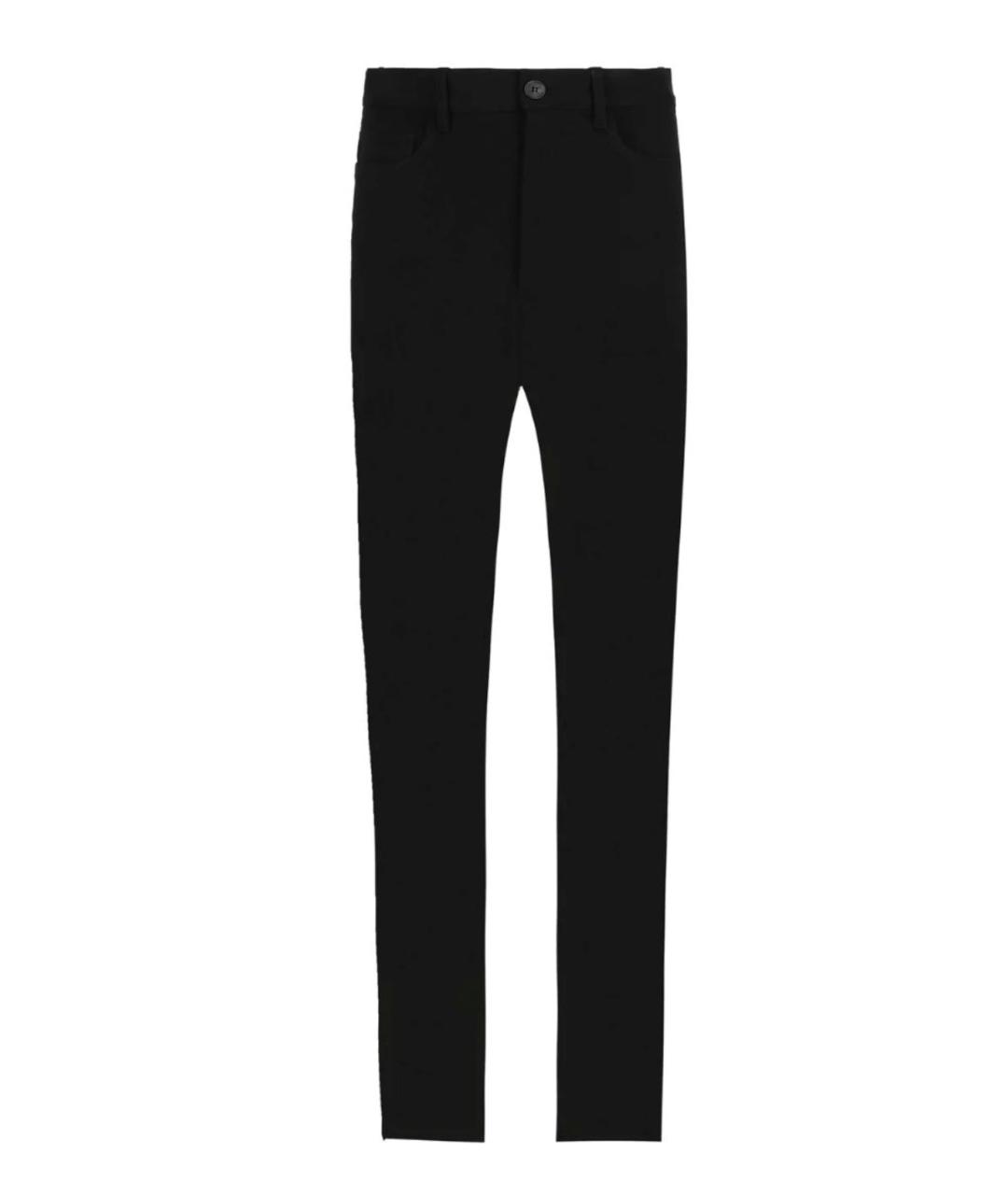 BALENCIAGA Черные вискозные прямые брюки, фото 1