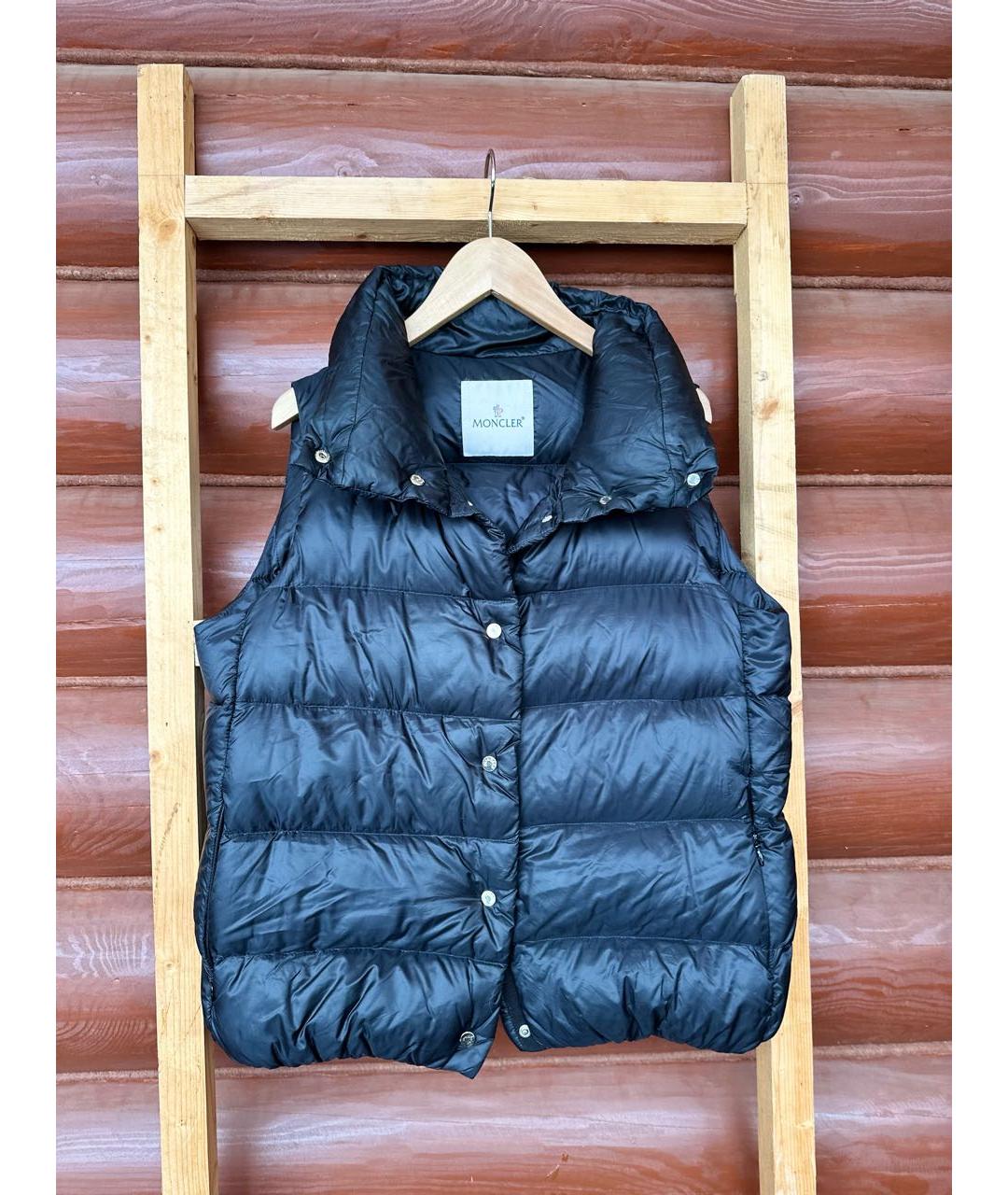 MONCLER Черный жилет, фото 7