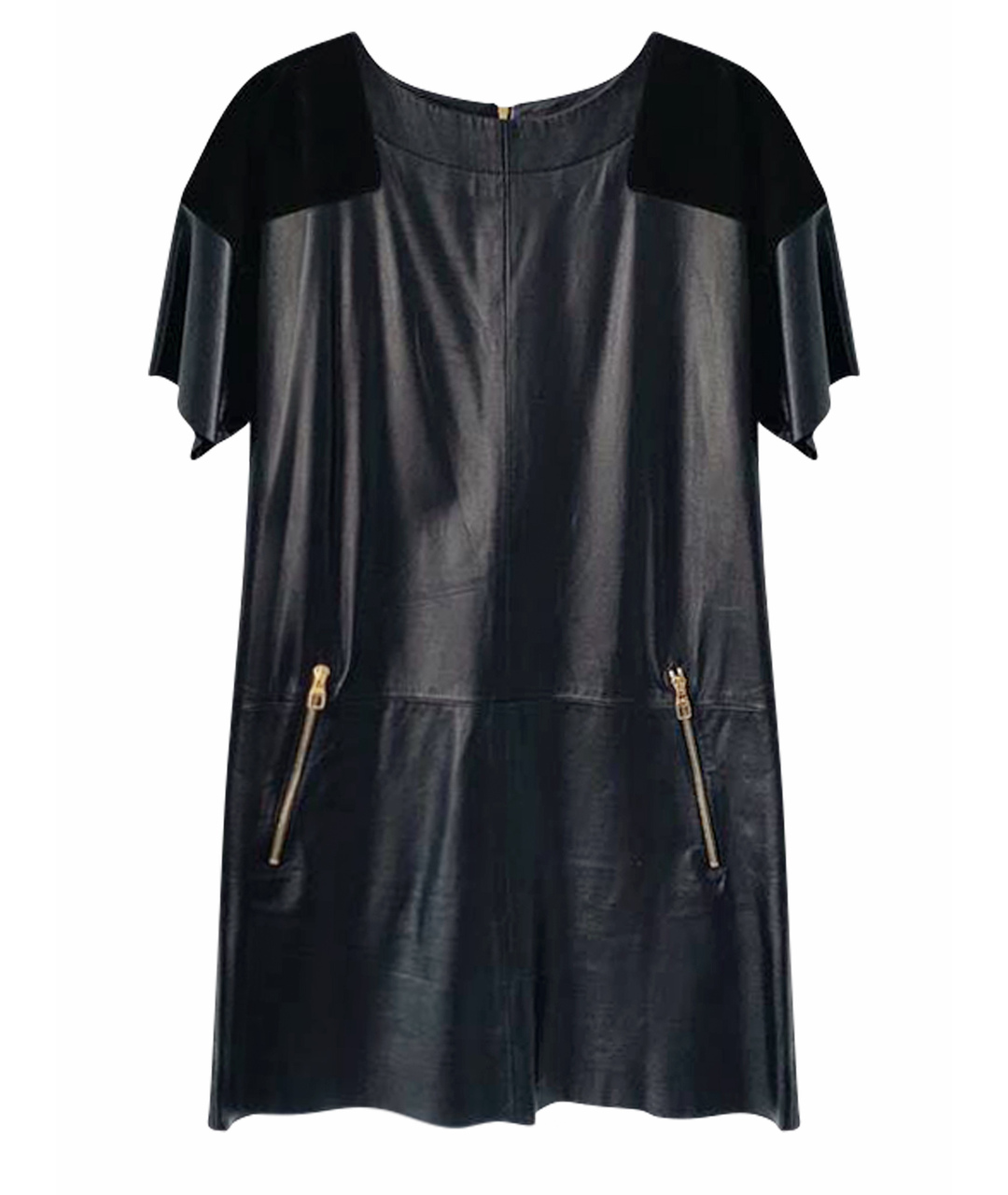 LOUIS VUITTON PRE-OWNED Черное кожаное повседневное платье, фото 1