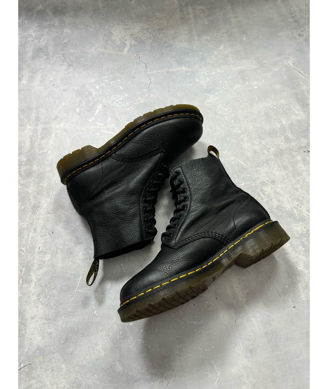 DR. MARTENS Черные кожаные ботинки, фото 8