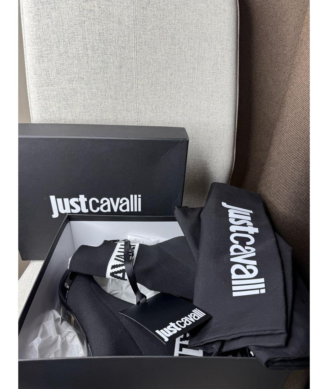 JUST CAVALLI Черные ботильоны, фото 5