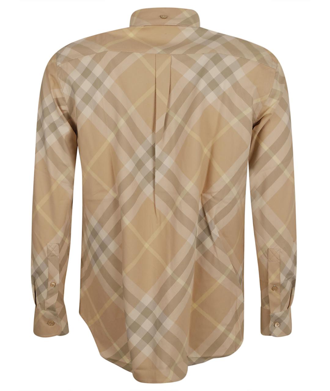 BURBERRY Бежевая хлопковая рубашка, фото 2
