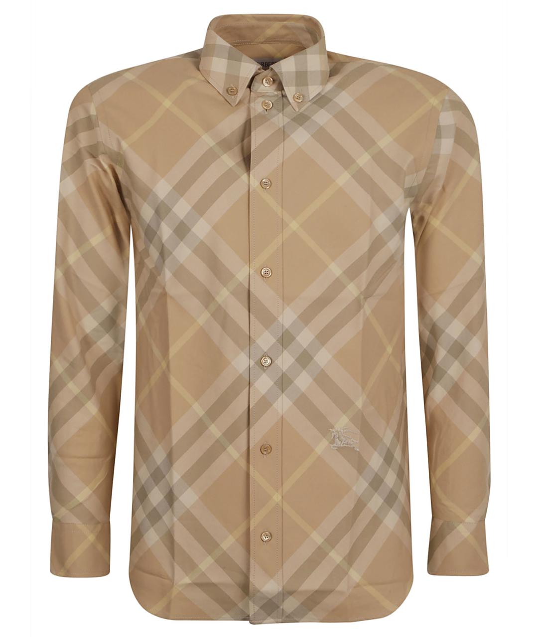 BURBERRY Бежевая хлопковая рубашка, фото 1
