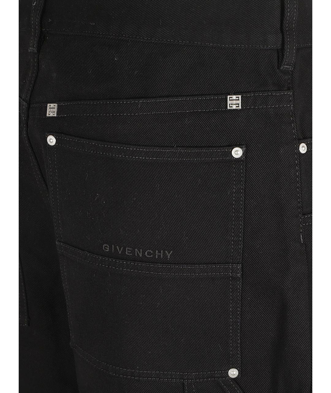 GIVENCHY Черные хлопковые прямые джинсы, фото 2