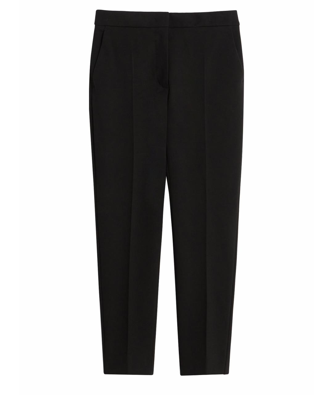 MAX MARA Черные шерстяные прямые брюки, фото 1