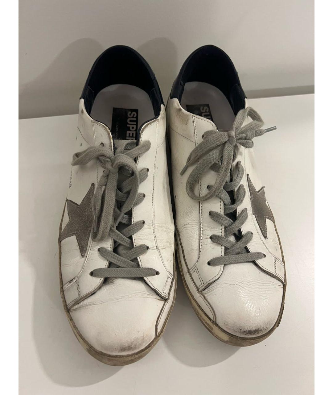 GOLDEN GOOSE DELUXE BRAND Белые кожаные кеды, фото 2