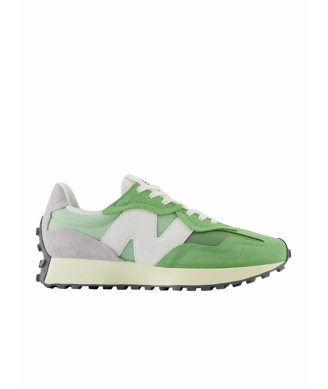 NEW BALANCE Зеленые замшевые кроссовки, фото 1