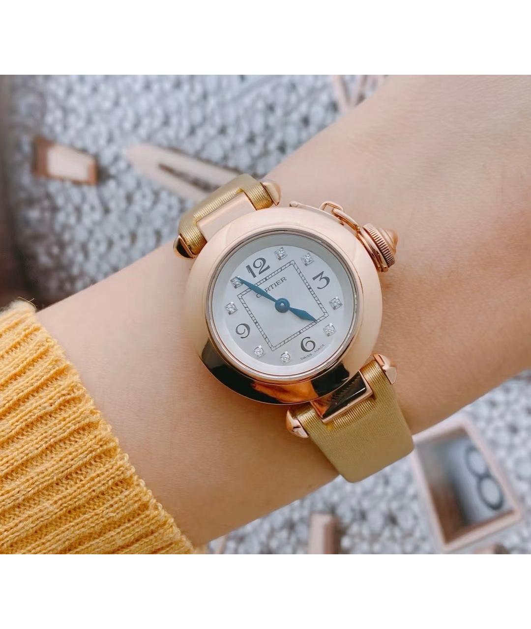 CARTIER Белые металлические часы, фото 4