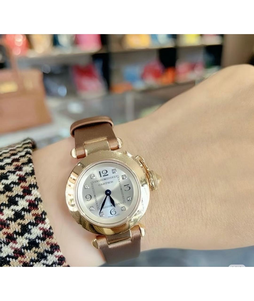 CARTIER Белые металлические часы, фото 5