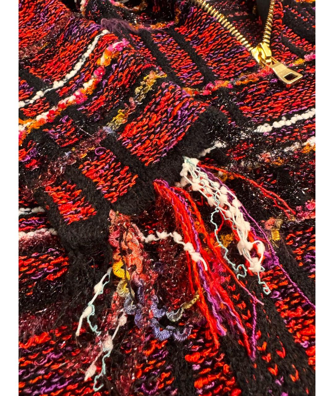 BALMAIN Красное вискозное коктейльное платье, фото 4
