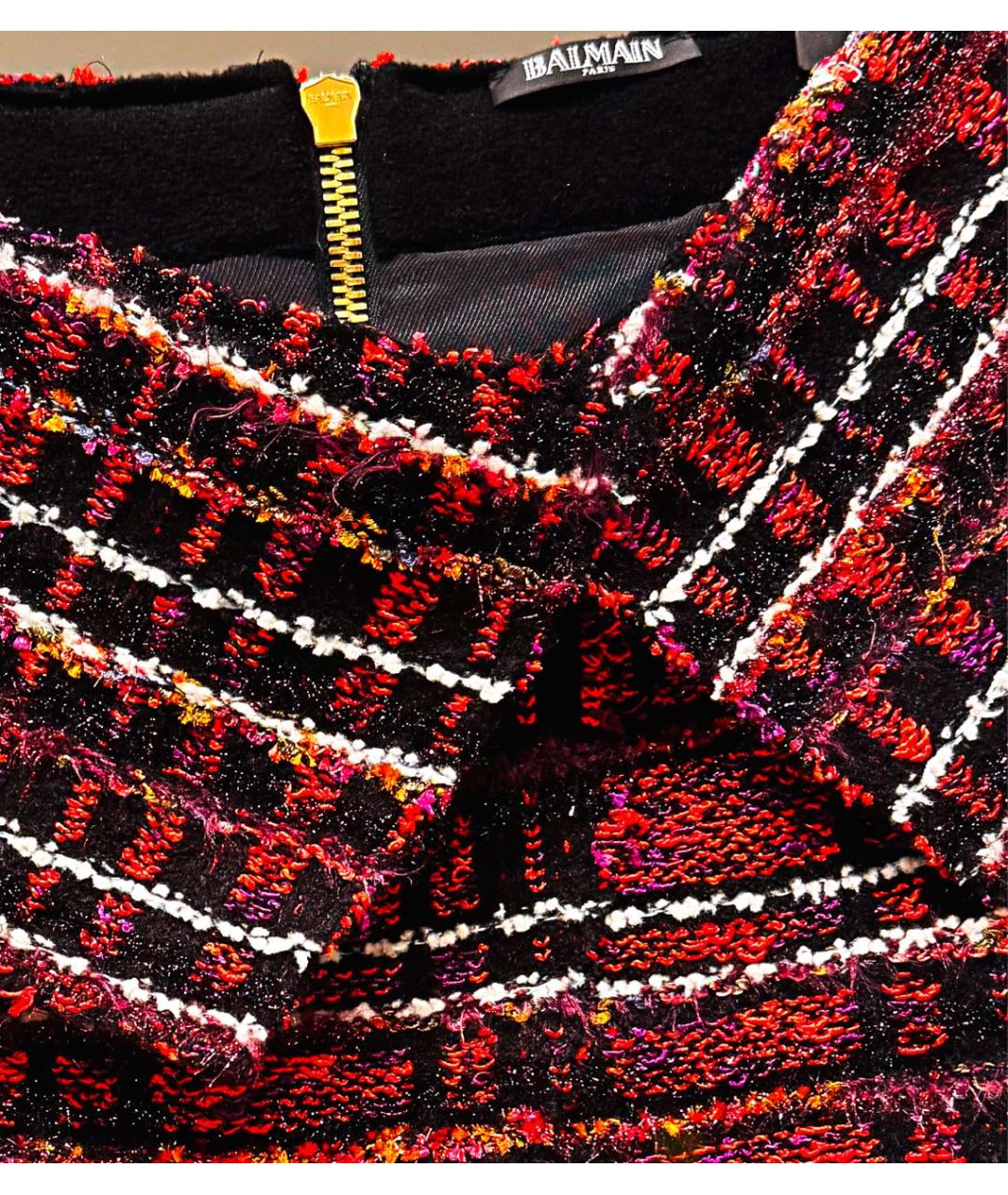 BALMAIN Мульти вискозная юбка мини, фото 4