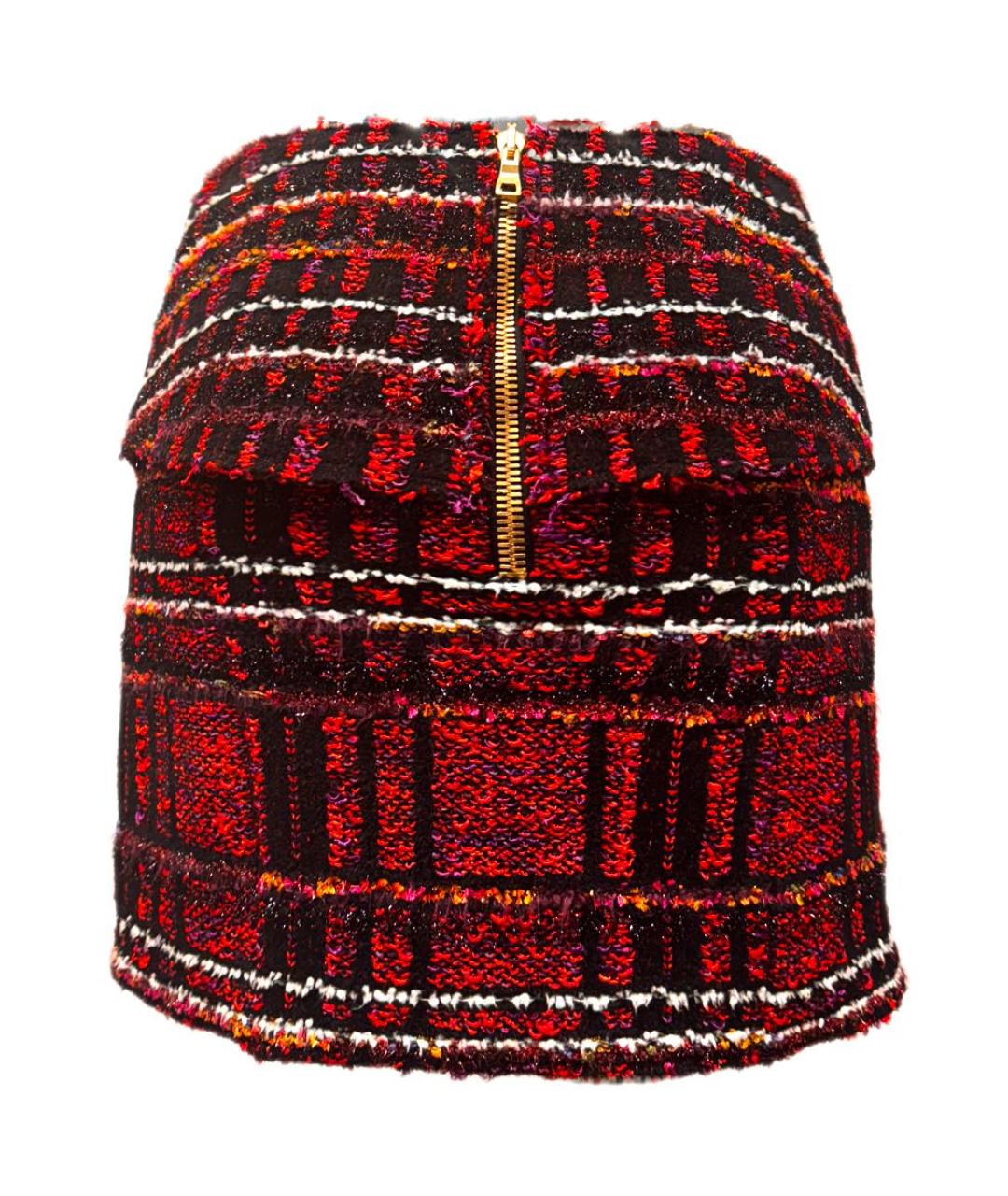BALMAIN Мульти вискозная юбка мини, фото 2