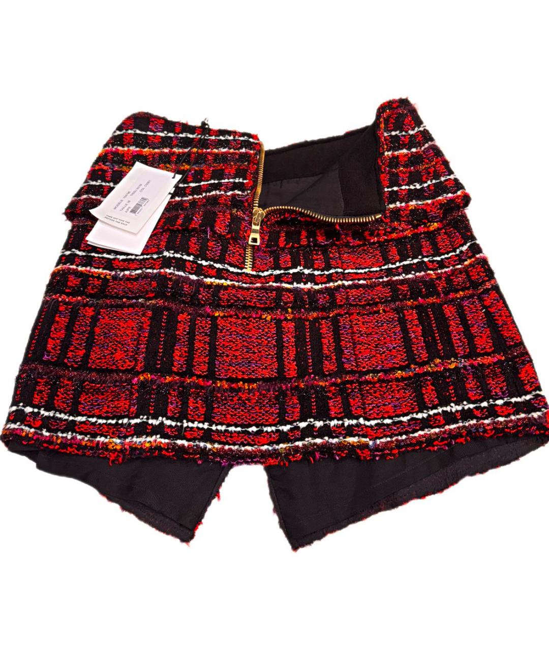 BALMAIN Мульти вискозная юбка мини, фото 5