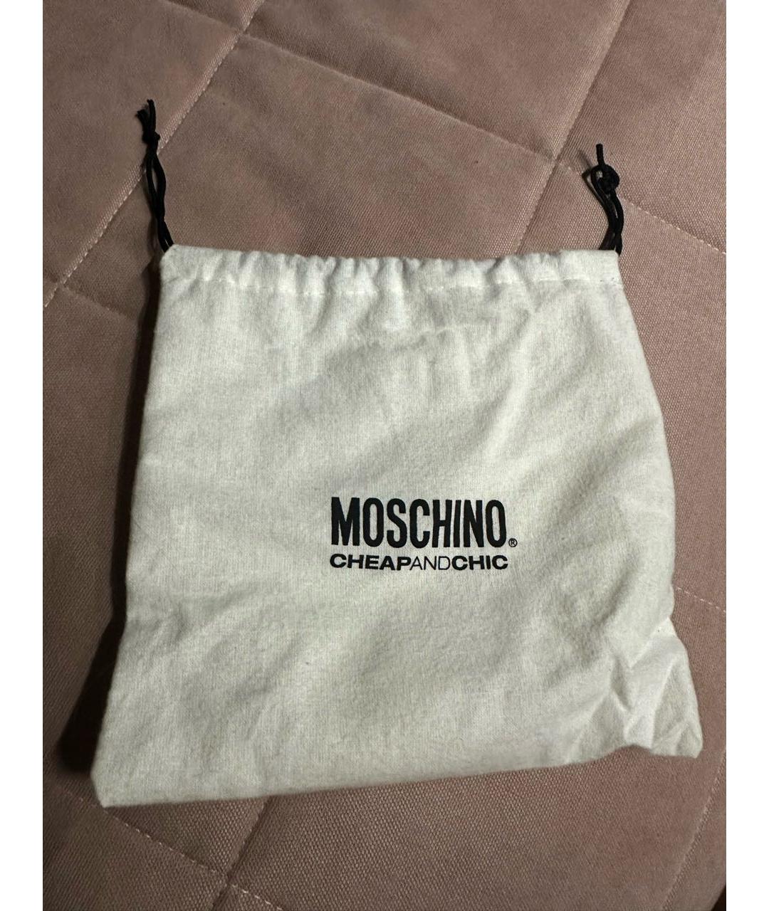 MOSCHINO Черный кожаный ремень, фото 6