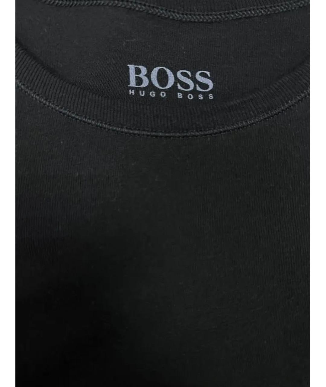 HUGO BOSS Черная хлопковая футболка, фото 3