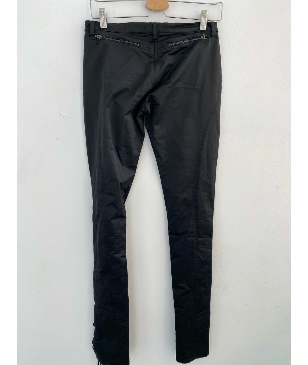 VERSACE JEANS COUTURE Черные хлопко-эластановые брюки узкие, фото 2