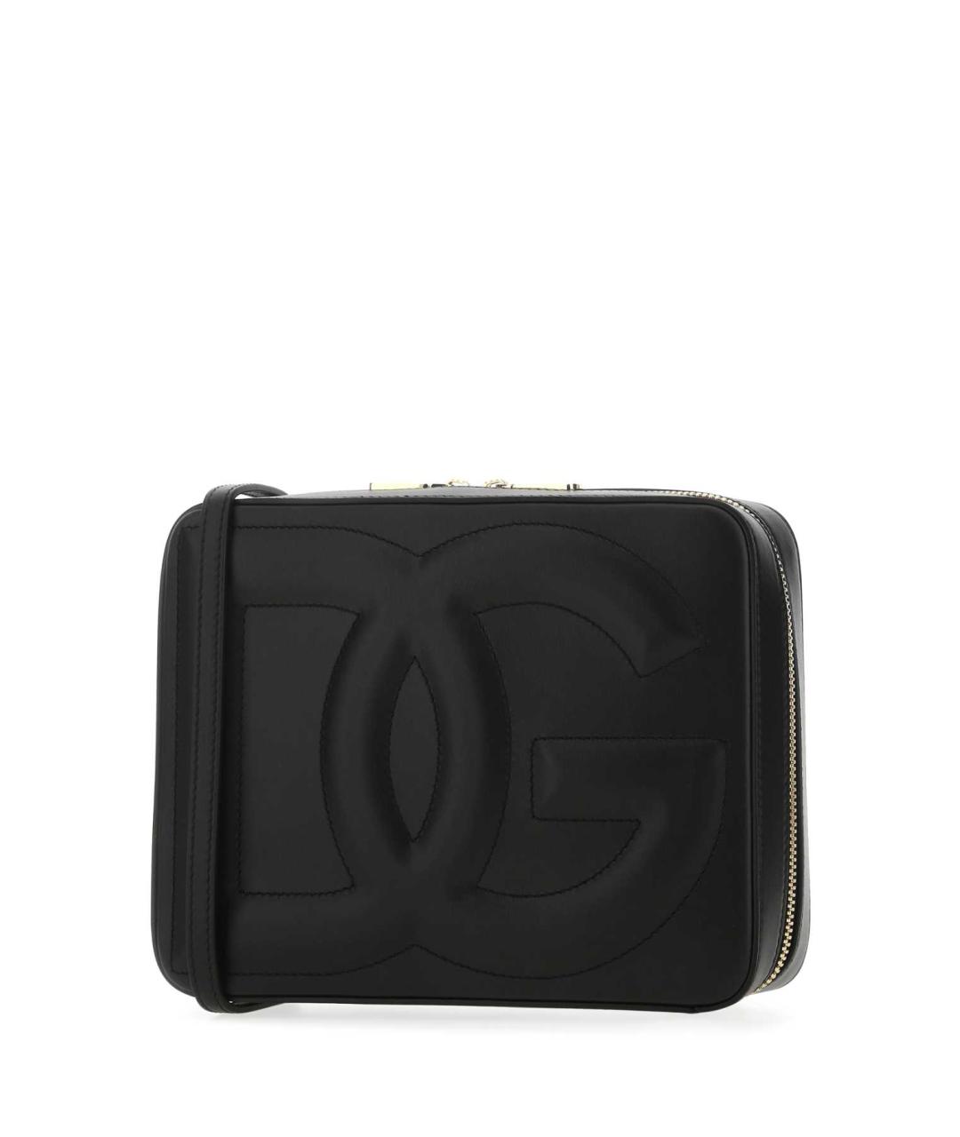 DOLCE&GABBANA Черная кожаная сумка через плечо, фото 2