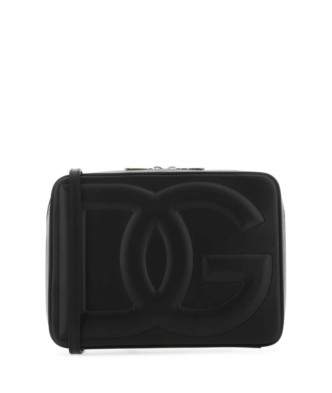 DOLCE&GABBANA Черная кожаная сумка через плечо, фото 1