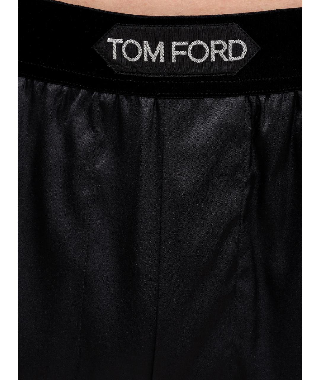 TOM FORD Черные шелковые брюки чинос, фото 4