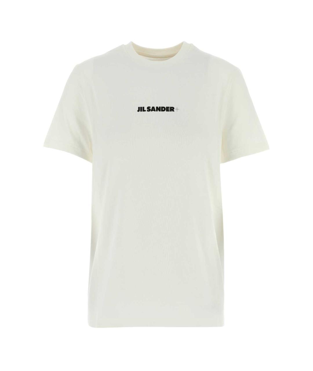 JIL SANDER Белая хлопковая футболка, фото 1